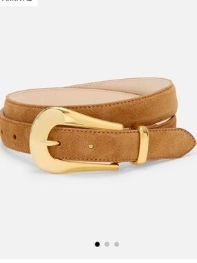 Aureum No. 17 Suede Belt Honeycomb Suede/ Gold